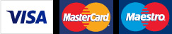 VISA, MasterCard and Maestro accepted